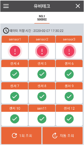 모니터링(누출) 화면